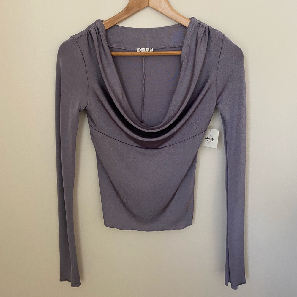NWT Free People cowl neck long sleeve top